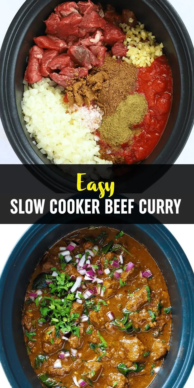 Delicious Fakeaway Beef Curry with fresh ingredients and aromatic spices