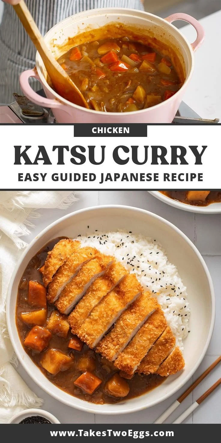 Delicious plate of Japanese Chicken Katsu Curry with crispy chicken and savory sauce.