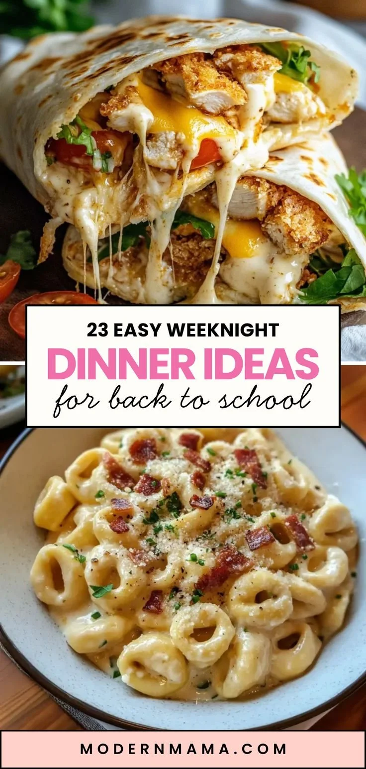 Quick dinner ideas for busy school nights with easy recipes
