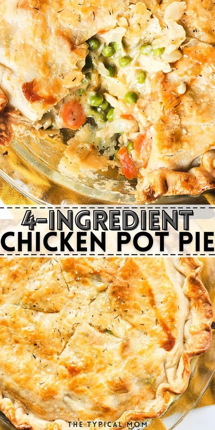 Delicious chicken pot pie with creamy filling and golden crust