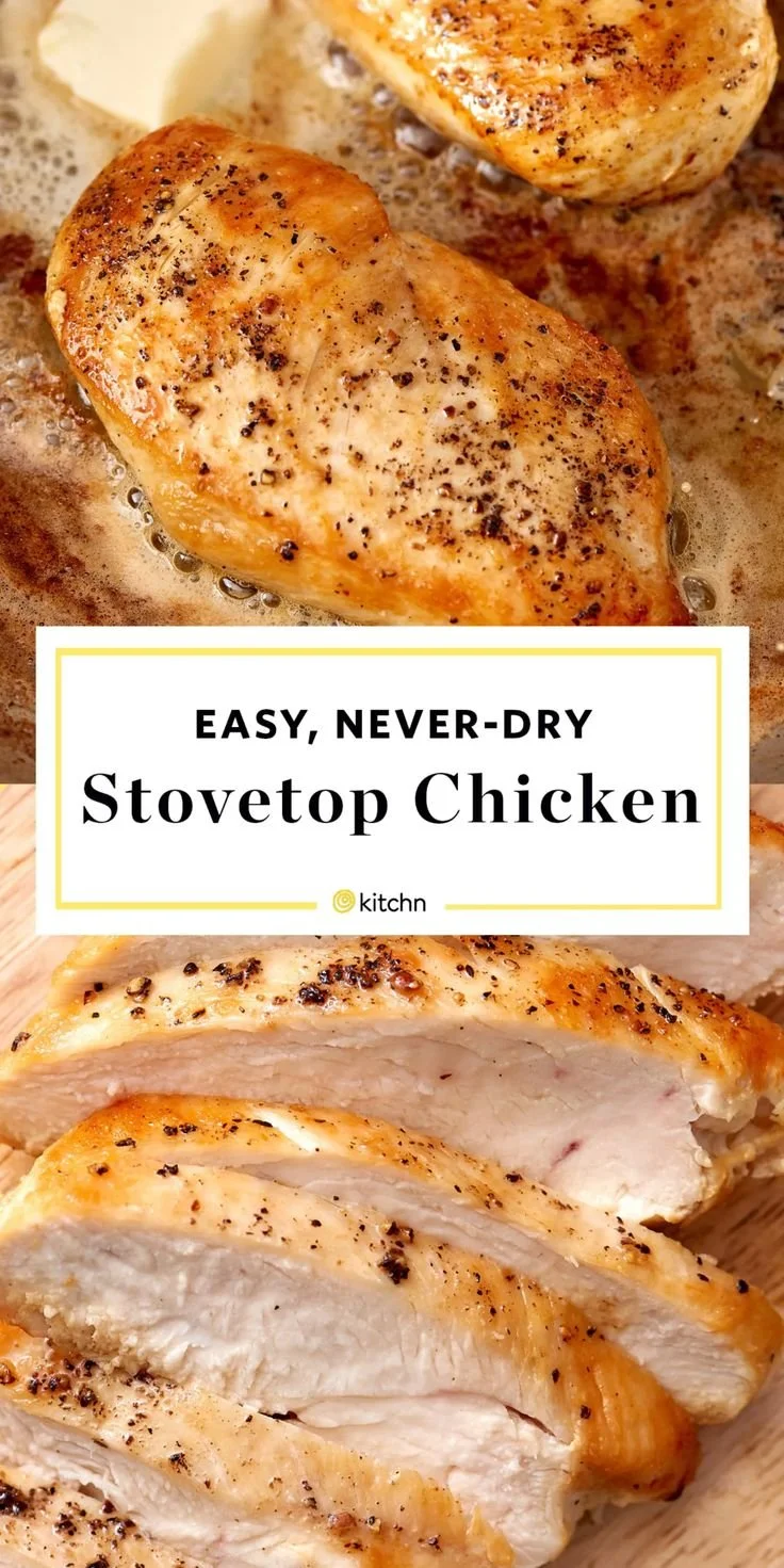 Kitchen gadget for cooking perfectly done chicken on the stove