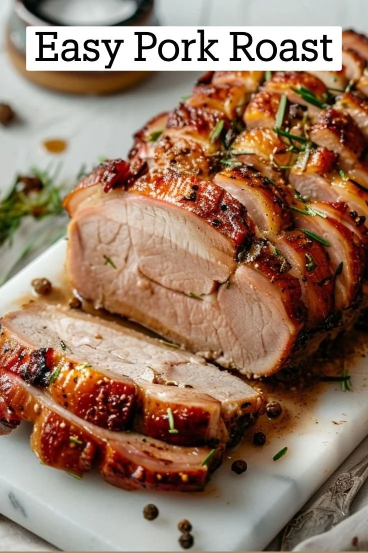 Quick and easy pork roast served with vegetables for a weeknight meal